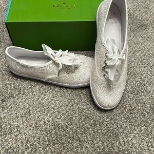 Kate Spade New York Women's Glitter Keds Sneakers - Silver